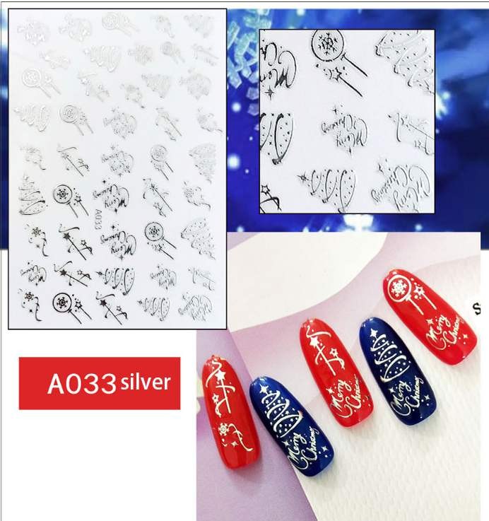 Xmas nail sticker big