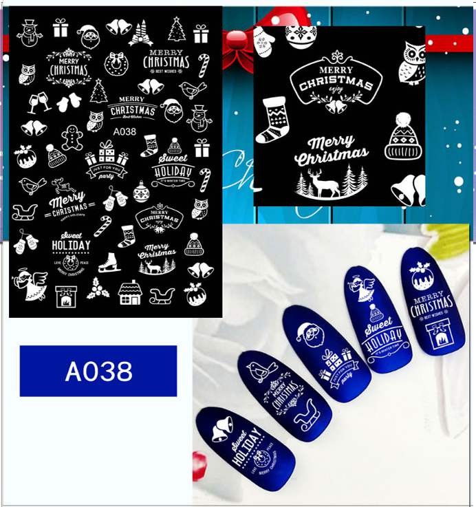 Xmas nail sticker big